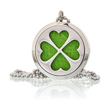 Load image into Gallery viewer, AROMATHERAPY JEWELLERY NECKLACE - FOUR LEAF CLOVER 30mm