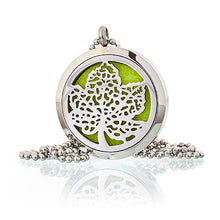 Load image into Gallery viewer, AROMATHERAPY JEWELLERY NECKLACE - LEAF 30mm
