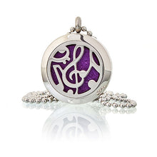 Load image into Gallery viewer, AROMATHERAPY JEWELLERY NECKLACE - MUSIC NOTES 25mm