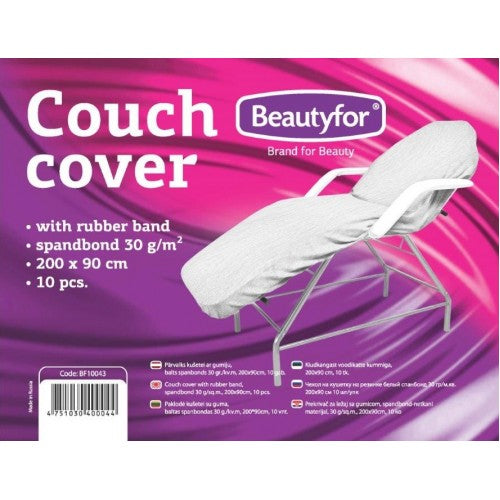 BF DISPOSABLE COUCH COVER WITH RUBBER BAND, SPANBOND, 200x90cm, 10pcs.
