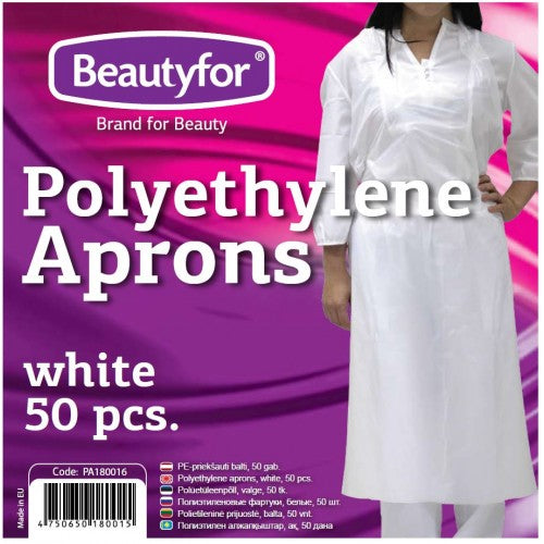 BF DISPOSABLE POLYETHELENE APRONS white, 50p.